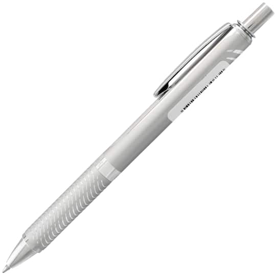 Pentel EnerGel® Silver Metal Barrel 0.7mm Black Ink Gel Pen